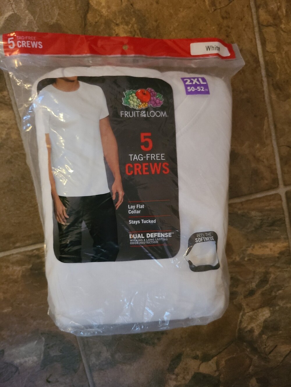 Fruit of the Loom White 5-Pack Men’s Tag-Free Crew T-Shirts